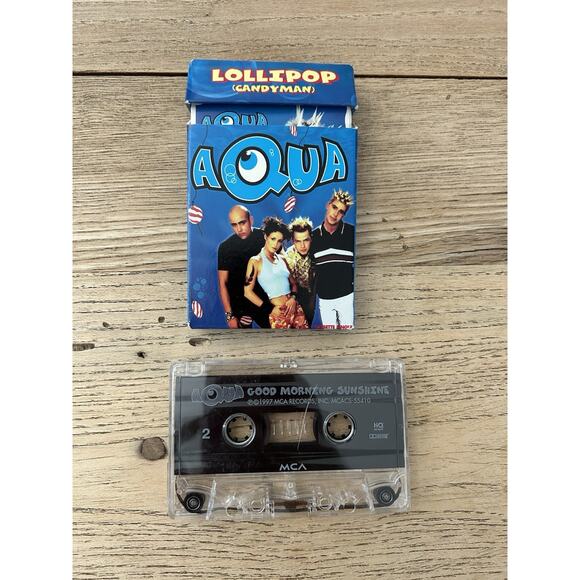 Aqua Lollipop Candyman Good Morning Sunshine Cassette Single 1997 90s - Picture 1 of 2